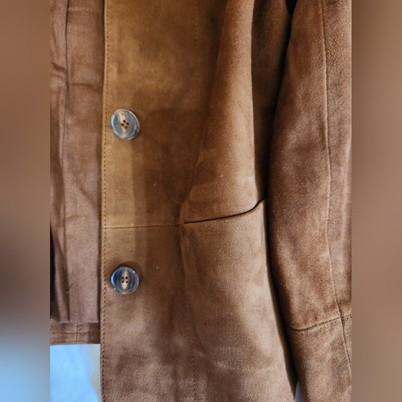 Zadig & Voltaire Lessa Suede Jacket In Cognac Genuine Leather Nwt - Picture 11 of 16